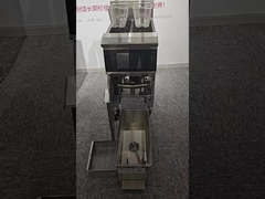 OFE-213L chips elektrische deep open fryer twee potten twee manden met oliefiltersysteem