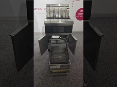 OFE-239L elektrische twee potten 3 manden touchscreenpaneel met oliefilter systeem friteuse
