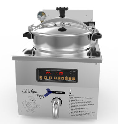Digitaal paneel 16L 3KW 220V/110V Chicken Express Teller Top Pressure Fryer