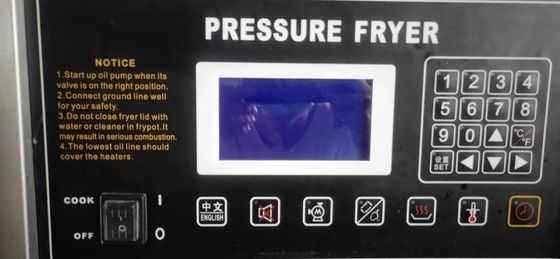 LCD-paneel Elektrische commerciële verticale met filtratie Kip onder druk frituur