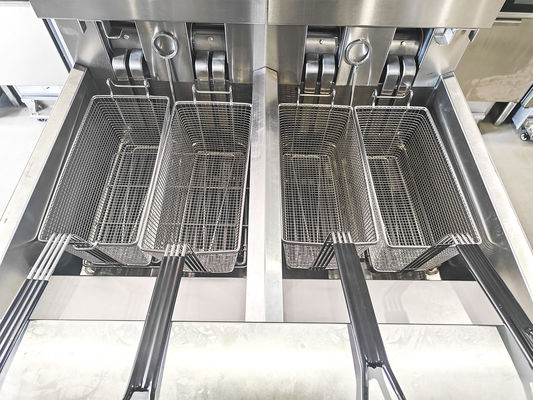 28.6kw Double Tank Big Capacity Digital Computer Panel Electric &amp; gas Chips Open Fryer Machine