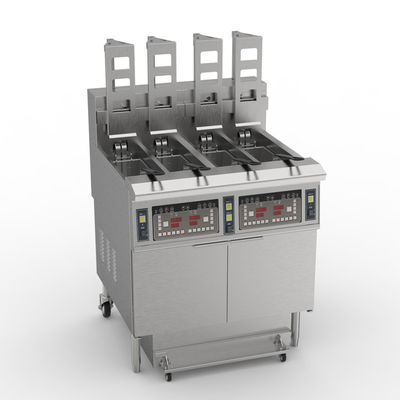 Automatische lift 4 potten 4 manden Digitaal computerpaneel Elektrisch open Fryer Commerciële bakapparatuur