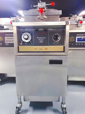 Mechanisch paneel 304 SUS Gasverwarming Kip onder druk frituur met oliefiltratie