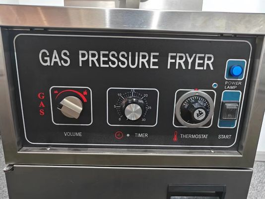 Mechanisch paneel 304 SUS Gasverwarming Kipen onder druk frituur zonder oliefiltratie