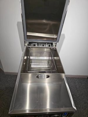Mechanisch paneel 304 SUS Gasverwarming Kipen onder druk frituur zonder oliefiltratie