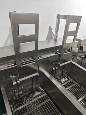 Auto Lift Electric Double Pots 28KW Chips Open Fryer Met Olie Filter Systeem