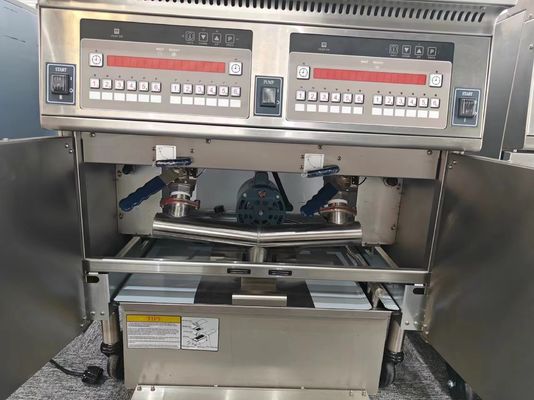 Auto Lift Electric Double Pots 28KW Chips Open Fryer Met Olie Filter Systeem