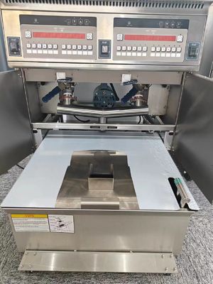 Auto Lift Electric Double Pots 28KW Chips Open Fryer Met Olie Filter Systeem