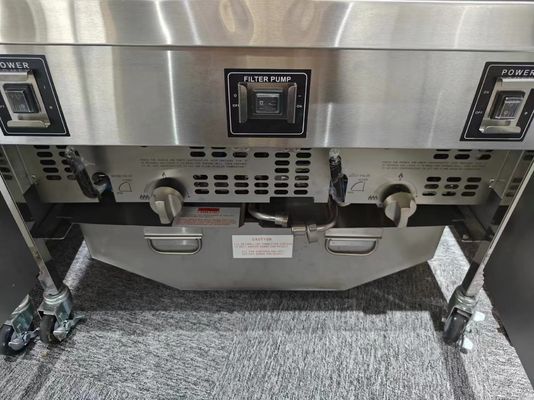 220V Digitaal Computerpaneel Twee Potten Vier manden Open Deep Fryer Met Filtratie