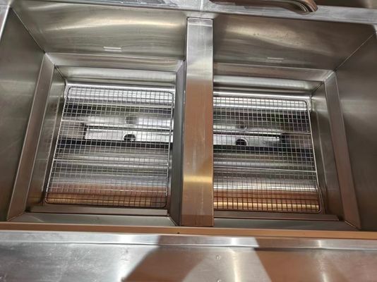 Twee potten vier manden gas open diep commercieel diep chip elektrisch &amp; gas diep fryer