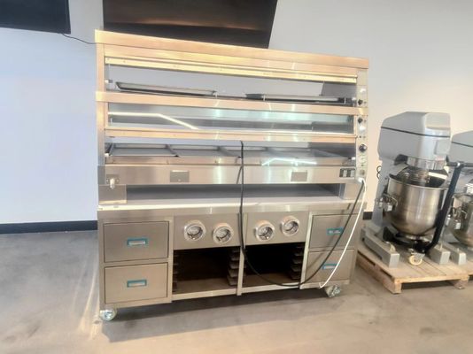 Horizontale Type Twee laag 220V KFC stijl Warming Showcase