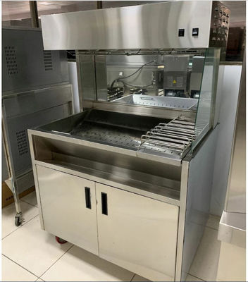 60cm 100cm Breedte Fries Chips Display Warmer 304SUS Materiaal