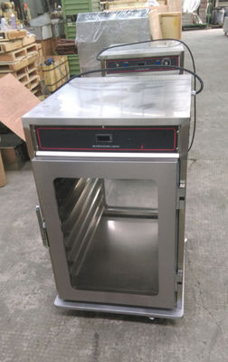 7 bakken Elektrische glazen deur Twee zijkanten open Commerciële voedselwarmer Holding Cabinet