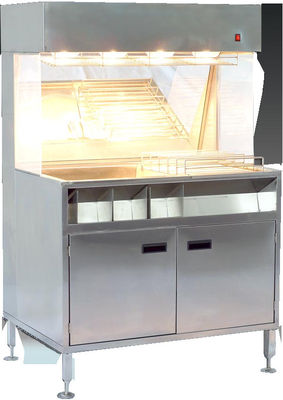 60cm breedte frietjes chips display warmer 304SUS materiaal