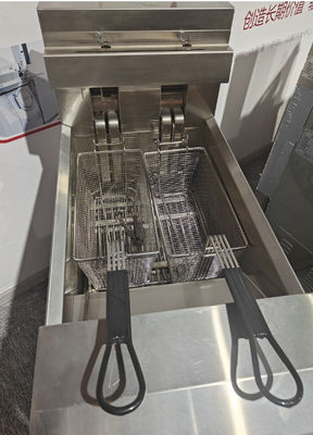 Een pot twee manden slim aanraakschermpaneel 14 kW 380 V elektrische open diepfryer