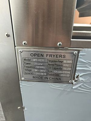 21.4KW Dubbel Tank 11.6L+21.5L Digitaal Computerpaneel Elektrische chips Open Fryer Machine