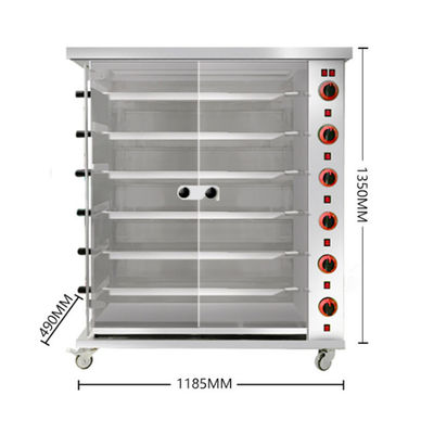 Commerciële elektrische &amp; gas kippenrooster Rotisserie Grill Machine Roast Chicken Machine
