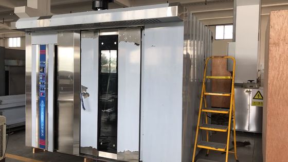 Elektrisch gas Diesel olie 380V/220V 32 bakken Bakkerij Roterende oven met bakken en trolley