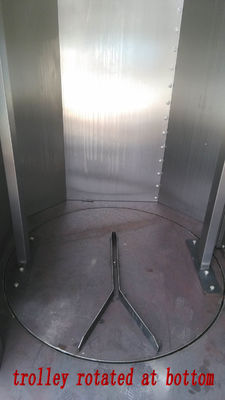 Elektrisch gas Diesel olie 380V/220V 32 bakken Bakkerij Roterende oven met bakken en trolley