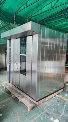 Elektrisch gas Diesel olie 380V/220V 32 bakken Bakkerij Roterende oven met bakken en trolley