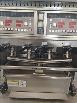 Vier potten Vier manden met oliefiltersysteem 304SUS Ventless Deep kfc chips Electric Chips Open chips friter voor kookmachine