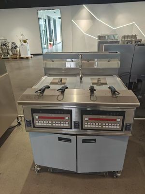 LPG Gas Aardgas Dubbele tanks Vier manden Digitaal paneel gas Chips Open Fryer