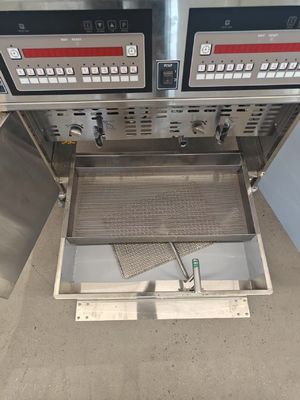 LPG Gas Aardgas Dubbele tanks Vier manden Digitaal paneel gas Chips Open Fryer
