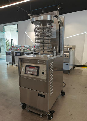 6HD Electric 12KW 380V 28L 6 Fry Tray Grote Productiviteit Ronde Auto Lift Broaster Chicken Pressure Fryer