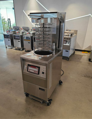 6HD Electric 12KW 380V 28L 6 Fry Tray Grote Productiviteit Ronde Auto Lift Broaster Chicken Pressure Fryer