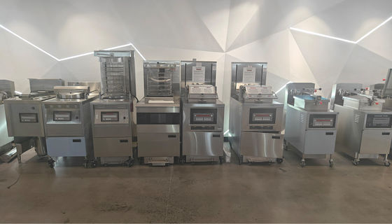 6HD Electric 12KW 380V 28L 6 Fry Tray Grote Productiviteit Ronde Broaster Chicken Pressure Fryer