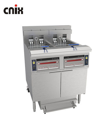 28.6kw Double Tank Big Capacity Digital Computer Panel Electric &amp; gas Chips Open Fryer Machine