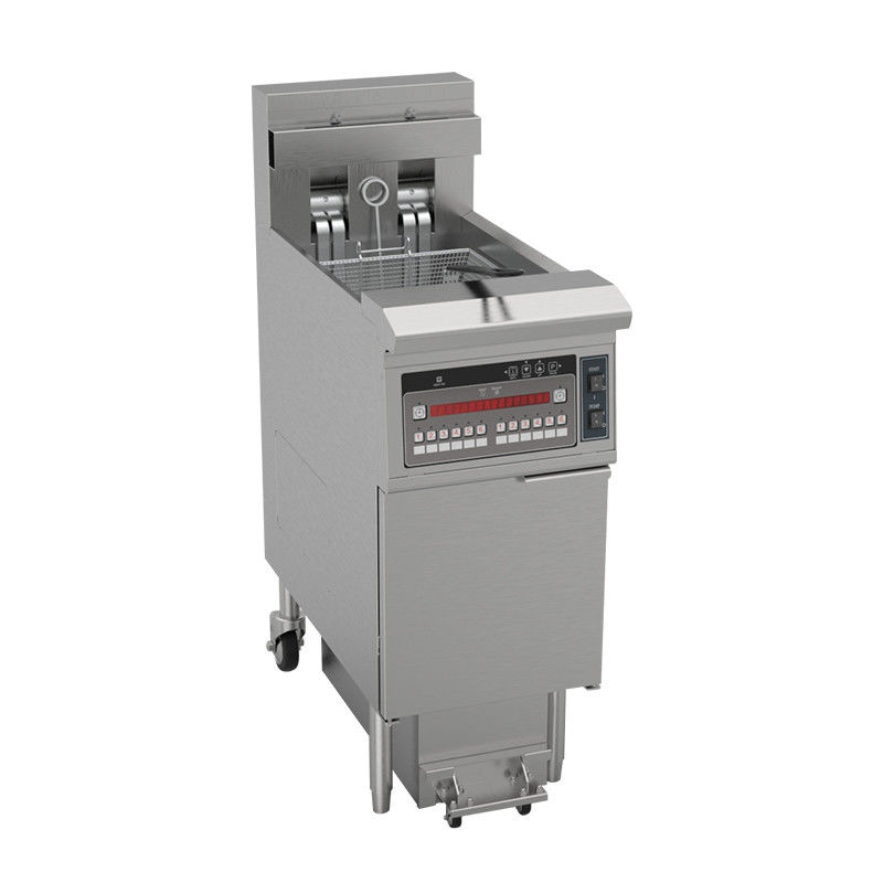 Eén pot Twee manden 26L 14KW 380V Met oliefiltratie Elektrische open diepfryer
