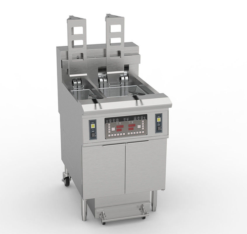 21.4KW Dubbel Tank 11.6L+21.5L Digitaal Computerpaneel Elektrische chips Open Fryer Machine