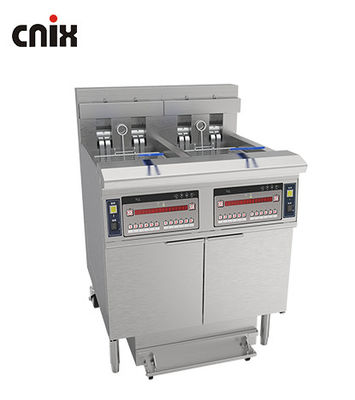 28.6kw Double Tank Big Capacity Digital Computer Panel Electric & gas Chips Open Fryer Machine